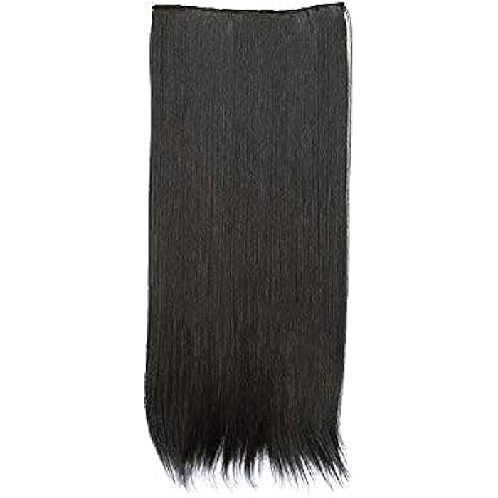 DILLARDS Women's Synthetic Hair Black Mid Length Straight Smooth Graceful Stylish Wig Accessory Seamless Hair Extension - Image 1